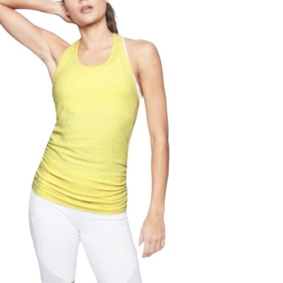 Athleta Speedlight Seamless Tank Top Women’s Size Small Bright Neon Racerback - Picture 7 of 7